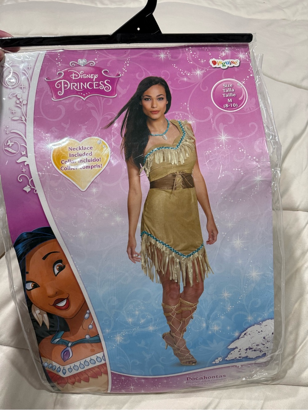 Disney Pocahontas Costume in Tan with Teal Trim